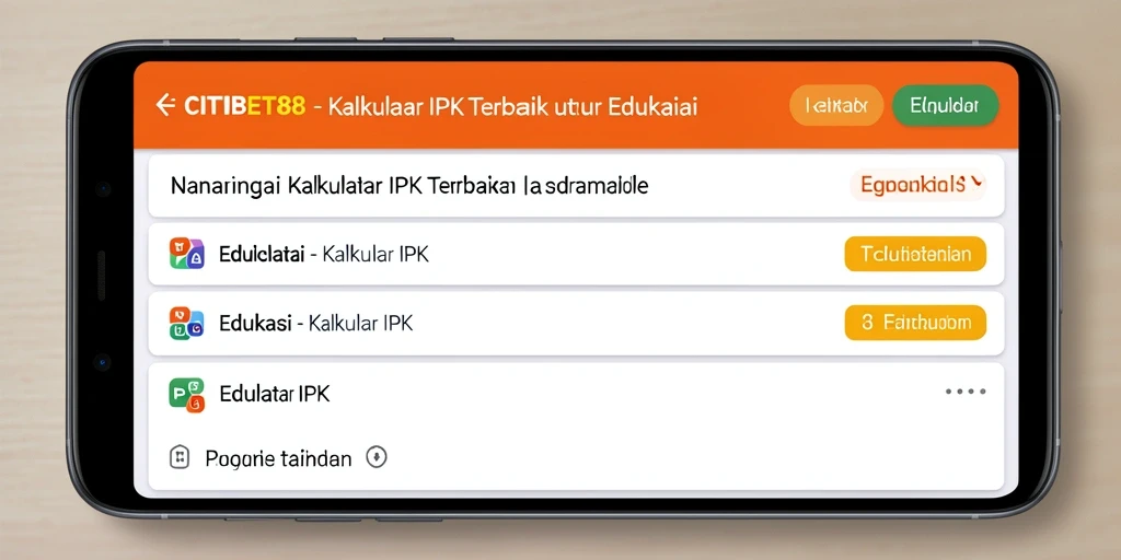 Tangkapan layar antarmuka CITIBET88 dengan fungsi Kalkulator IPK yang memudahkan pengguna.