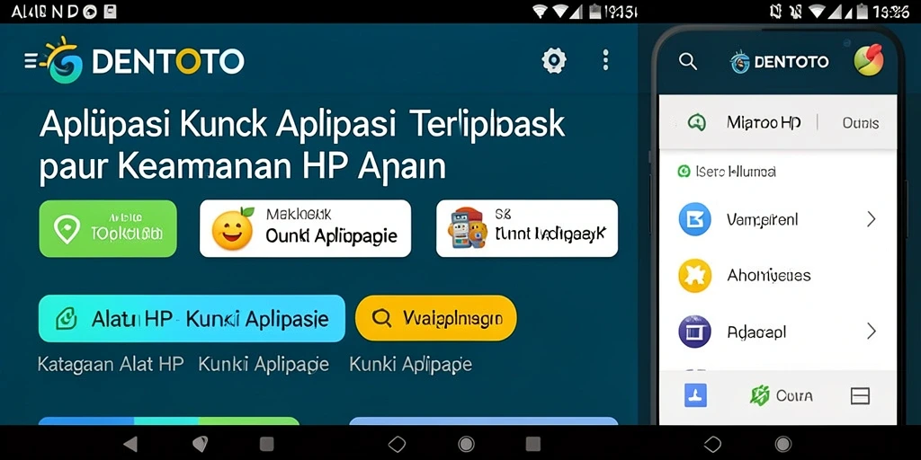 Tangkapan layar antarmuka DENTOTO yang menampilkan fungsi Kunci Aplikasi.