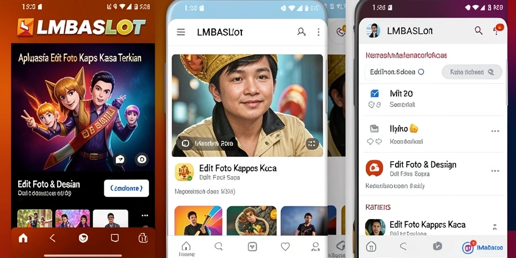 Tampilan antarmuka LMBASLOT untuk pengeditan foto kertas kaca.