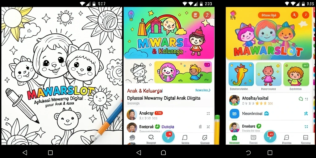Tampilan antarmuka menarik dari aplikasi Mewarnai Digital MAWARSLOT.