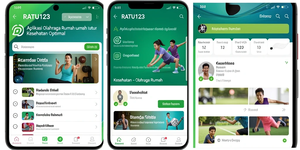Tampilan antarmuka aplikasi RATU123 yang intuitif dan menarik.