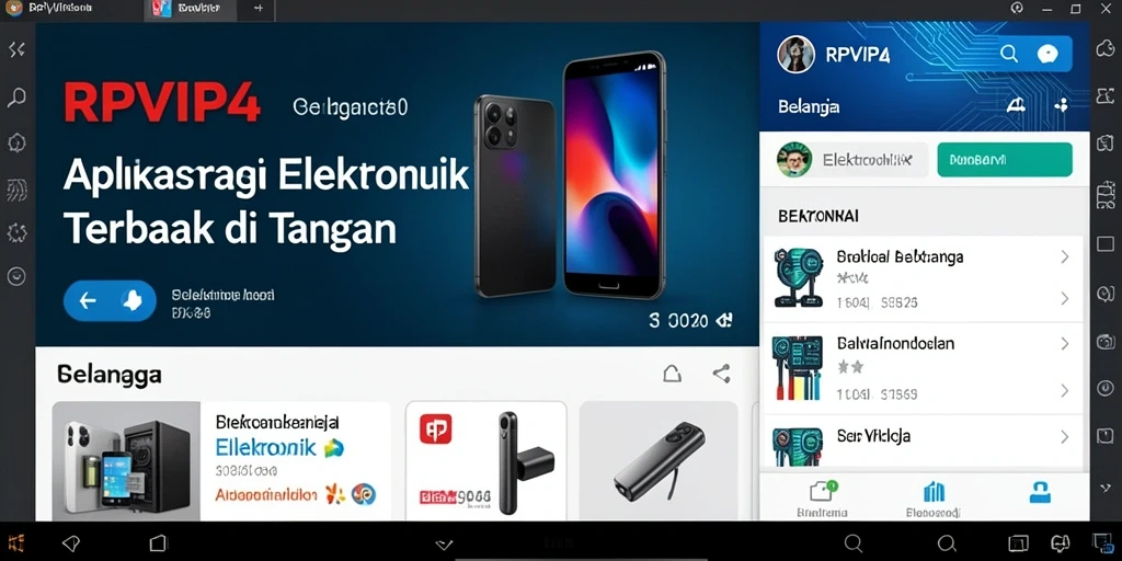 Tampilan antarmuka pengguna RPVIP4 untuk belanja elektronik yang intuitif.
