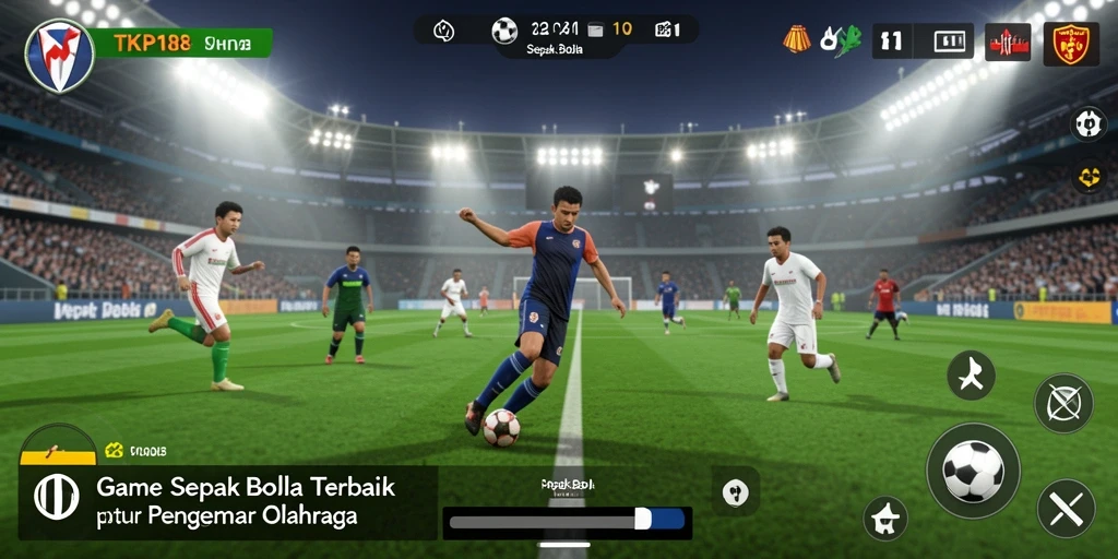 Tampilan antarmuka menyerupai pengalaman nyata dalam permainan sepak bola.