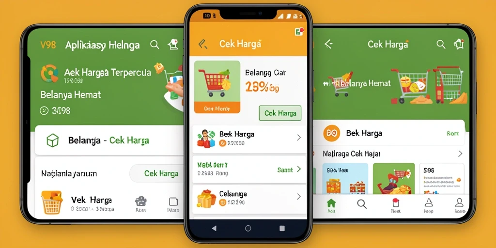 Tampilan antarmuka V98 yang user-friendly untuk Cek Harga.